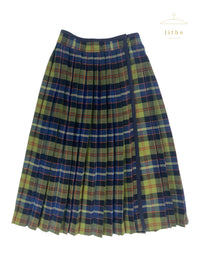 Yves Saint Laurent Fall 1976 'Russian Collection' Pleated Plaid Skirt