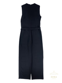 Calvin Klein Collection Fall 1997 Black Wool Jumpsuit
