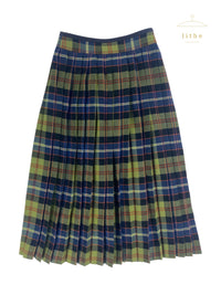 Yves Saint Laurent Fall 1976 'Russian Collection' Pleated Plaid Skirt