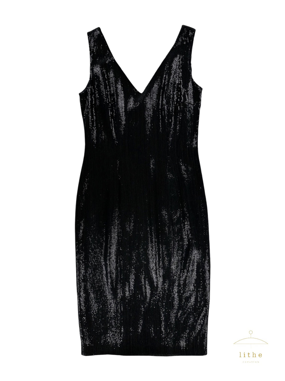 Vintage John Galliano Black Sequin Sheath Dress