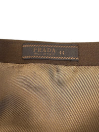Prada Fall 1996 Brown Cream Trim Skirt