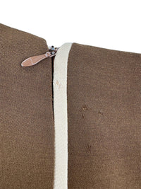 Prada Fall 1996 Brown Cream Trim Skirt