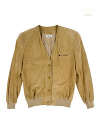 Calvin Klein Collection Spring 1990 Suede Bomber Jacket