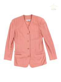 Calvin Klein Collection Spring 1992 Pink Jacket & Skirt Set