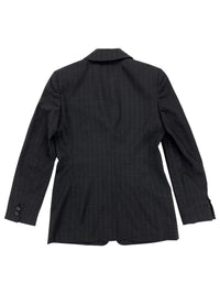 Calvin Klein Collection Fall 1996 Pinstripe Charcoal Grey Wool Suit | Vintage 1990s