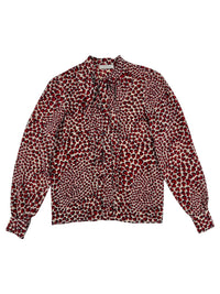 Prada Spring 2000 Red Hearts Print Silk Blouse | Vintage 2000s